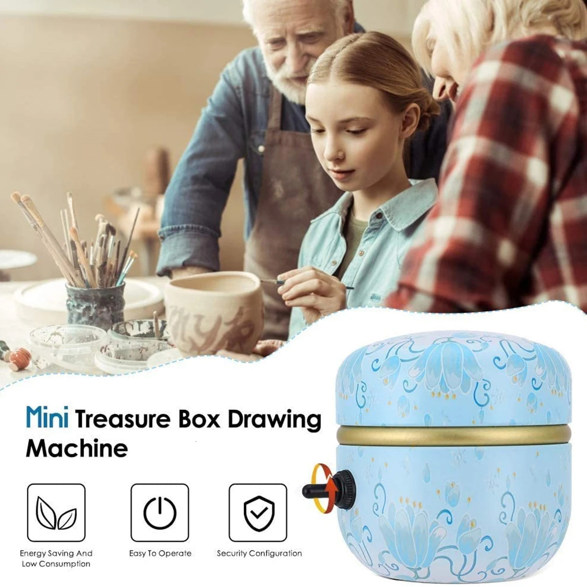 Other Power Tools Electric Pottery Wheel Machine with TurntableSculpting Kit DIY Clay Mini Forming for Arts Crafts Ceramic 231130