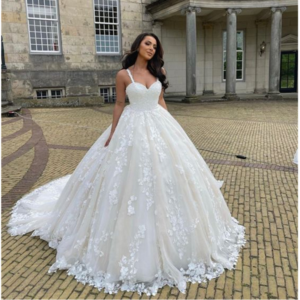 Princess Arabic Charming A-e Wedding Dresses Illusion Sleeveless Puffy Formal Bridal Gowns Vestidos De Novia Plus Size 328