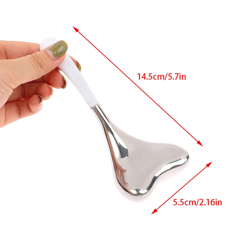 Eye Massager 2pcs Ice Globes Skin Care Freeze Tools Stainless Steel Face Beauty Cryo Roller Cooling Massage Spa Ball Cryo Sticks 231130