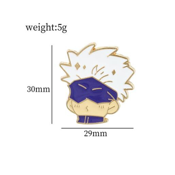 Personality Punk Style Character Avatar Metal Enamel Brooch Cartoon Cute Boy Anime Peripheral Badge Pin Jewelry Accessories Gift GC2486