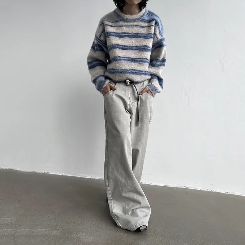 Men s Jeans REDDACHiC ICON 90s Skater Baggy Dragging Floor long Denim Gray Plain Casual Wide Pants Trousers Men Women Fashion 231201