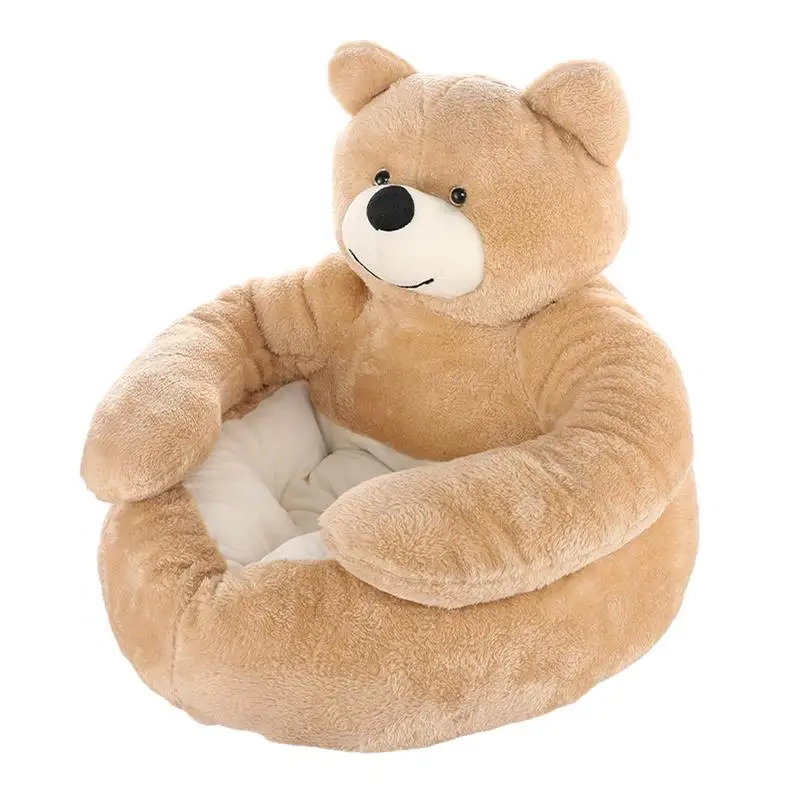 kennels pens Bear Shaped Dog Bed Cute Winter Warm Bear Hug Non Slip Cat Sleeping Mat Dogs Cushion Sofa Comfort Plush Pet Cushion For Dogs Cat 231130