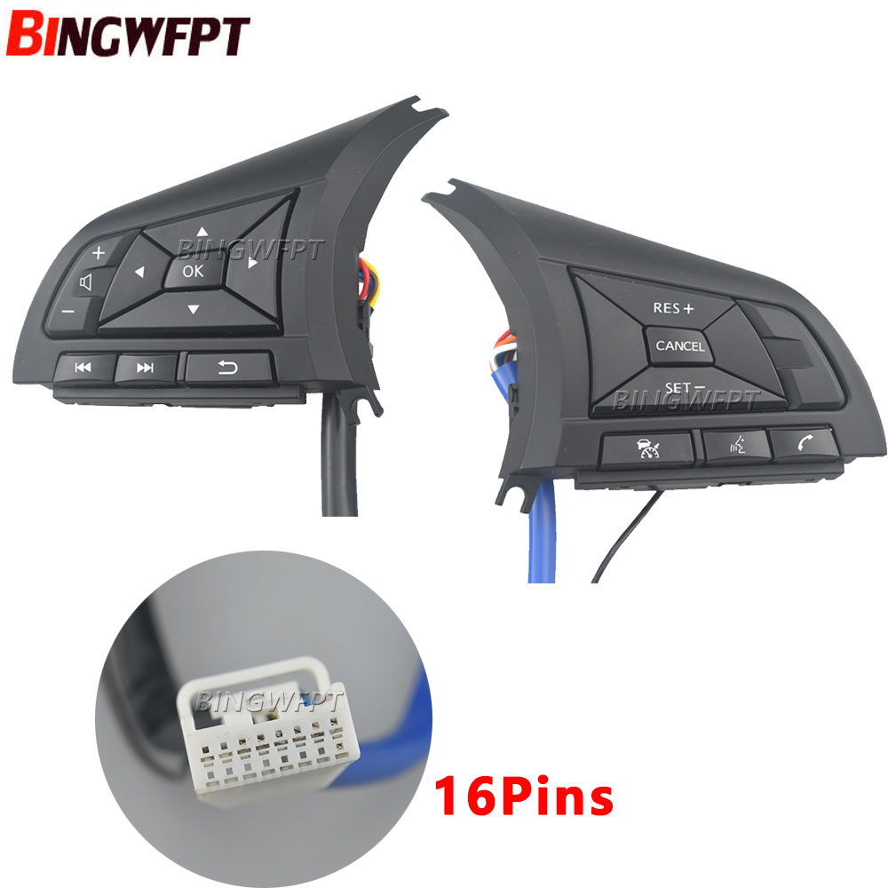 New Car Styling Cruise Control Steering Wheel Switch Button For Nissan kicks Sunny Qashqai 2017-2022