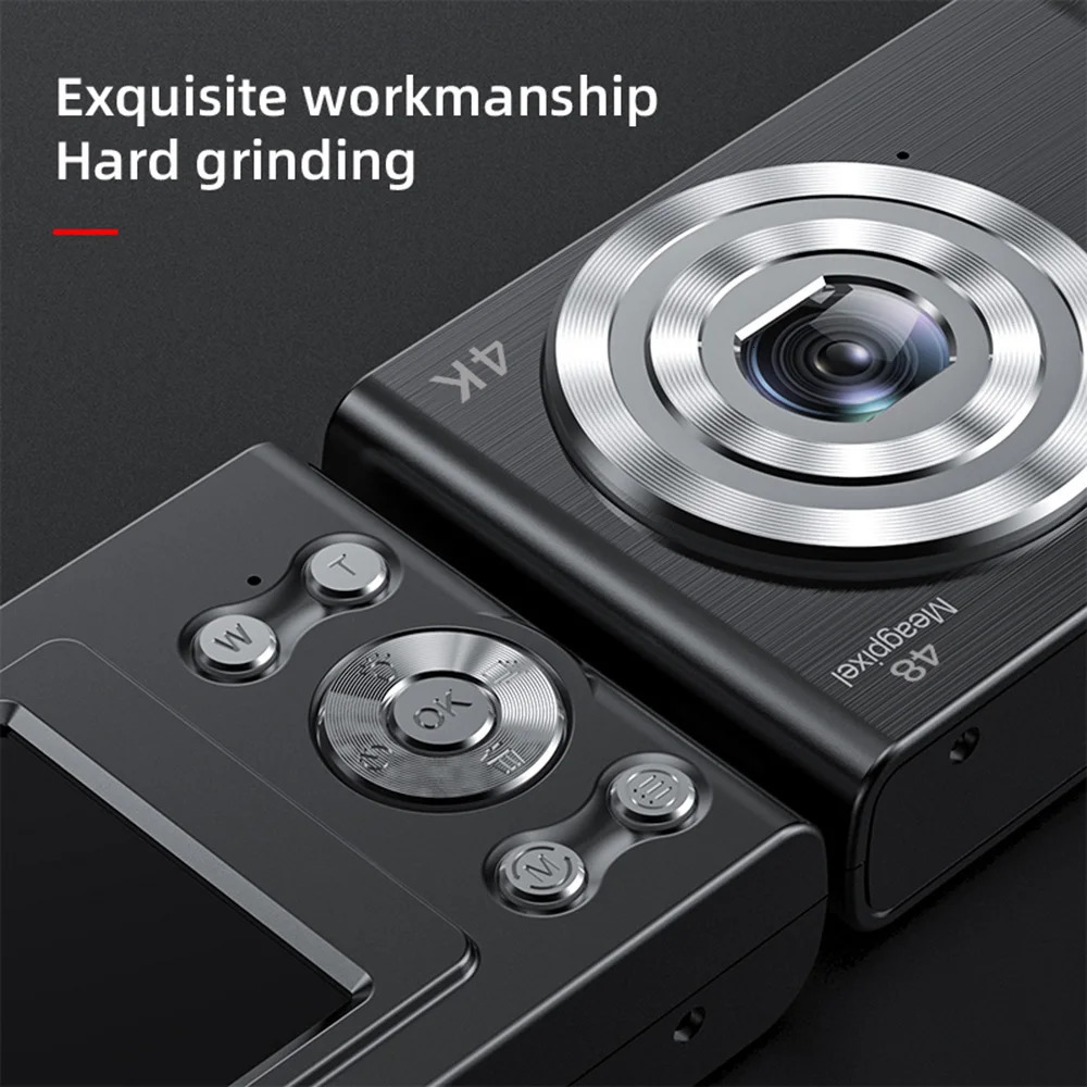 Andoer 4K Digital Camera Video Camcorder 48MP 24Inch IPS Screen AF Face Detect Flash Battery 32GB Memory Card Christmas Gift 231221