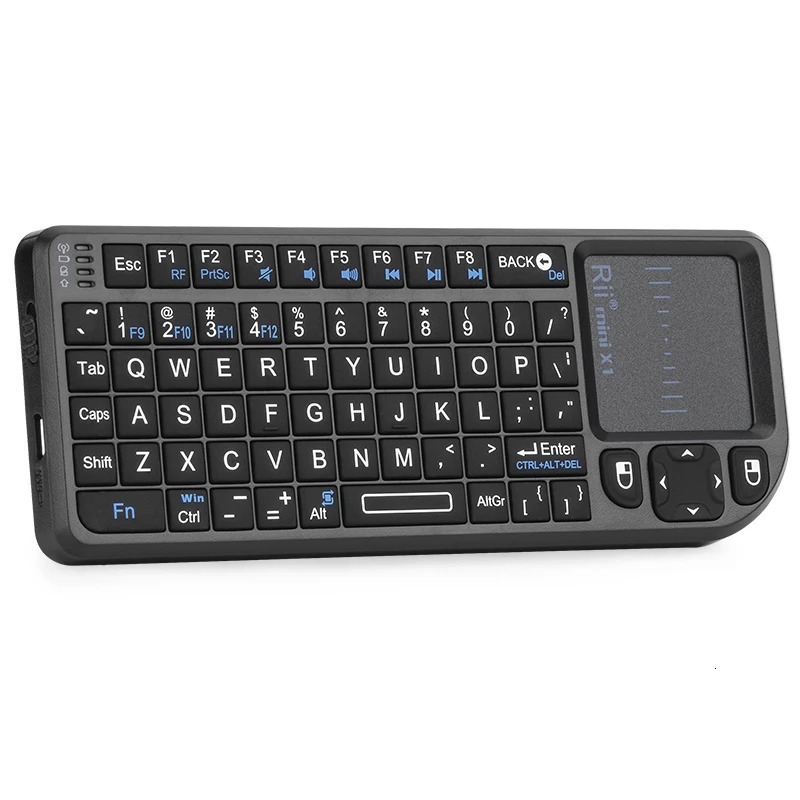 Keyboards Rii X1 2.4GHz Mini Wireless Keyboard English/ES/FR Keyboards with TouchPad for Android TV Box/PC/Laptop 231130