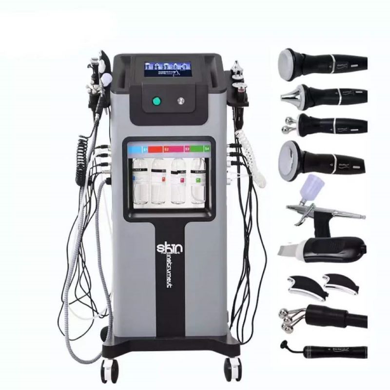 Best Selling 10 In1 Beauty Oxygen Beauty Beauty Device Aqua Jet Peel Beauty Dermabrasion Peeling Skin Moisturizer Black Head Removal Machine for Face 