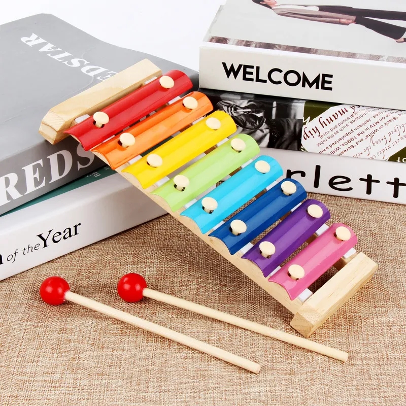 Wooden Hand Knocking Piano Toy Children Musical Instruments Kid Baby Xylophone Developmental Wooden Toys Kids Gifts Learning Education Party Favor