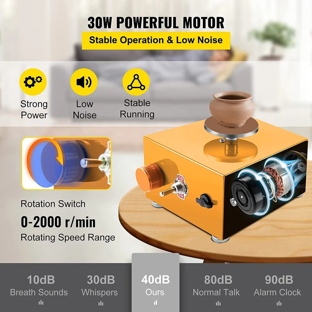 Other Power Tools Electric Pottery Wheel Machine with TurntableSculpting Kit DIY Clay Mini Forming for Arts Crafts Ceramic 231130