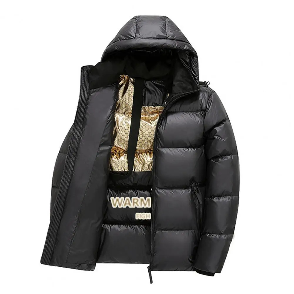 Women's Down Parkas Cotton Coat Solid Color Premium Men's Mid Length with Hood Windproof Heat Retention Padded Winter Jacket 231201