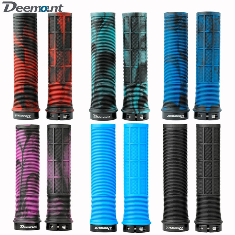 Bike Handlebars Components Deemount Bike Grips Rubber Mountain Bicycle Handlebar Covers Hand Cuffs Hoses Handle Cycling Wrist Gauntlet Vtt Fist 22.2CM