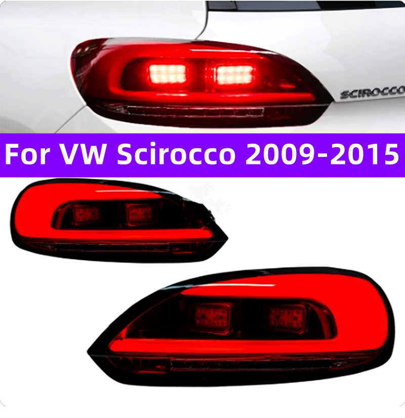 Auto Taillight For Scirocco Taillights Assembly 2009-20 15 LED Lights Rear Turn Signal Brake Lights Car Accessories