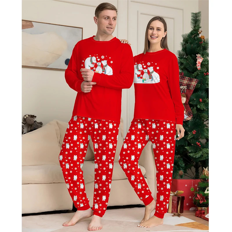 Family Matching Outfits Christmas Pajamas Family Matching Clothes Set Xmas Bear Adult Father Mother Kids Family Look Dad Mom Daughter Son Pyjamas 2312