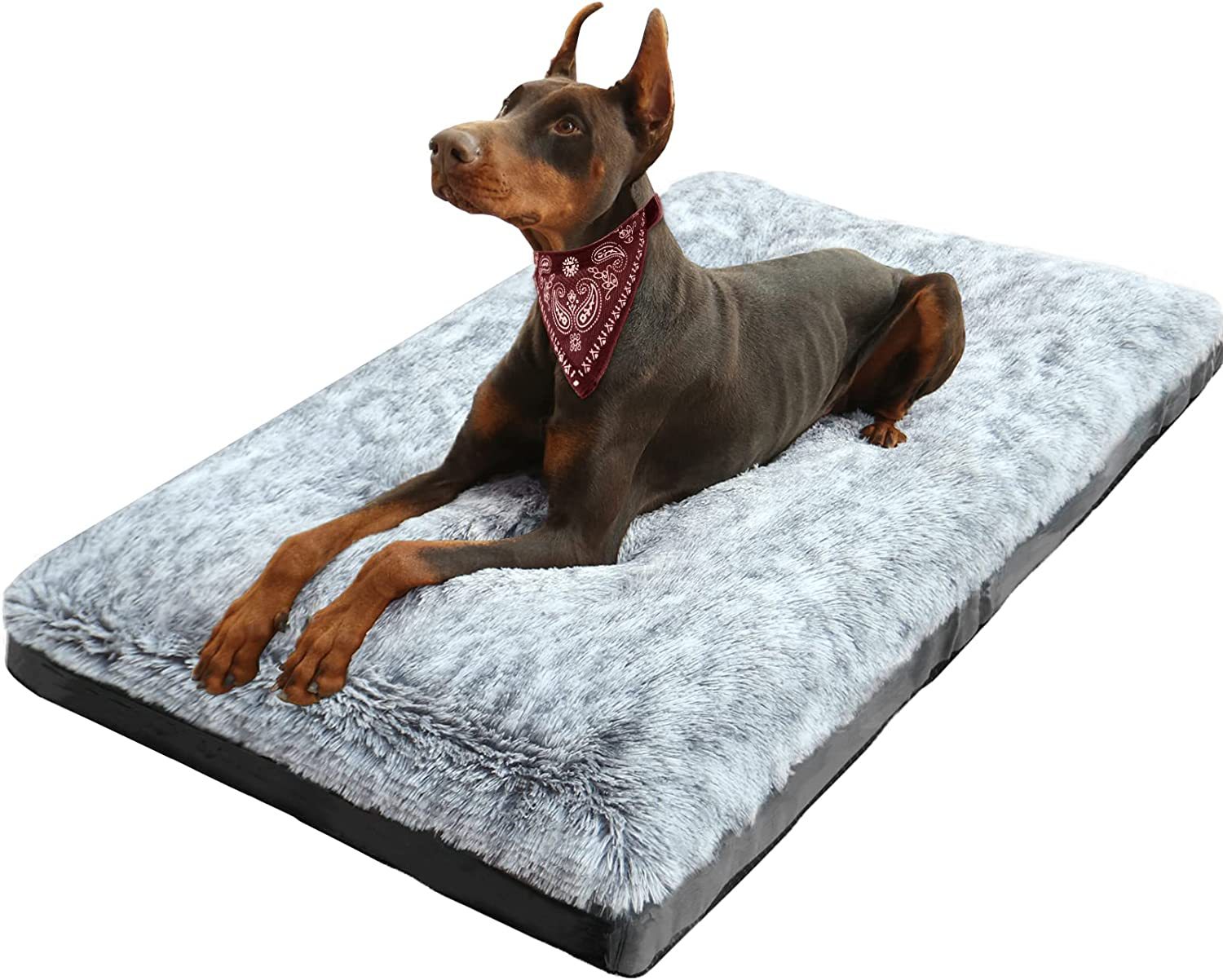 yuexuan design dog soft beds for large dogs fixable deluxe cozy pet dog kennel beds mats pet cat for crates washable dog bed comfy long plush ripstop 