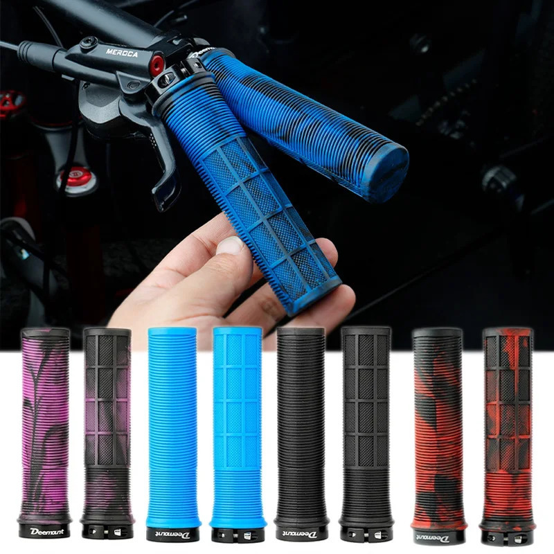 Bike Handlebars Components Deemount Bike Grips Rubber Mountain Bicycle Handlebar Covers Hand Cuffs Hoses Handle Cycling Wrist Gauntlet Vtt Fist 22.2CM