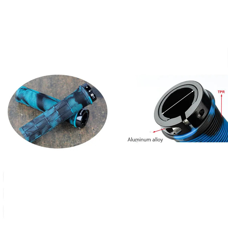 Bike Handlebars Components Deemount Bike Grips Rubber Mountain Bicycle Handlebar Covers Hand Cuffs Hoses Handle Cycling Wrist Gauntlet Vtt Fist 22.2CM