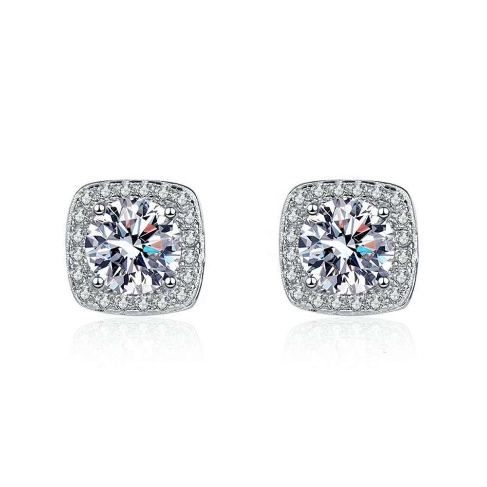Vvs Moissanite Earring Men Sterg Sier Jewellery