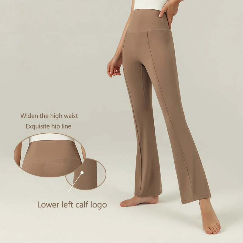 Versatile High Waist Women's Yoga Leggings with Fitted Top & Flared Bottom Perfect for Daily Wear & Active Lifestyles
