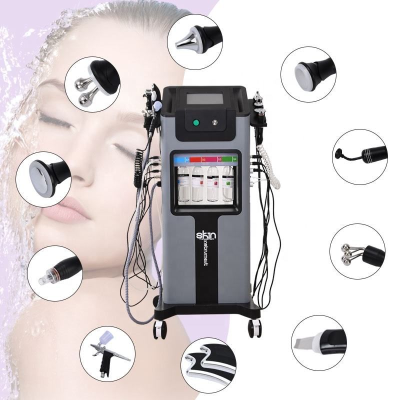 Best Selling 10 In1 Beauty Oxygen Beauty Beauty Device Aqua Jet Peel Beauty Dermabrasion Peeling Skin Moisturizer Black Head Removal Machine for Face 