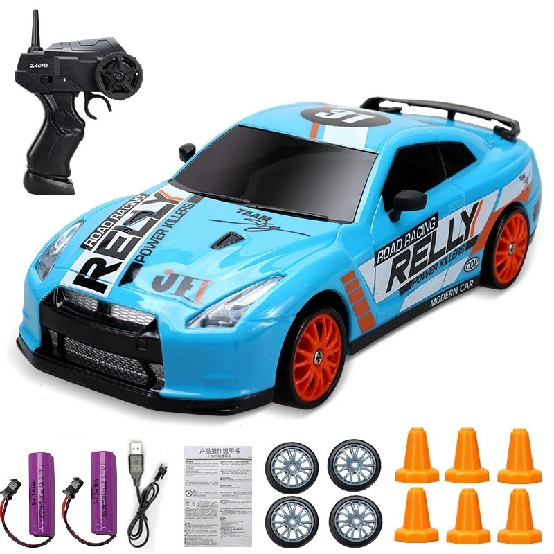 Electric/RC Car 2.4G Drift Rc Car 4WD RC Drift Car Toy Remote Control GTR Model AE86 Vehicle Car RC Racing Car Toy for Children Christmas Gifts 231130