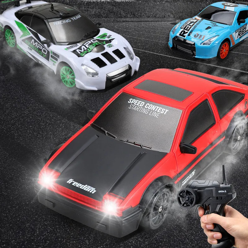 Electric/RC Car 2.4G Drift Rc Car 4WD RC Drift Car Toy Remote Control GTR Model AE86 Vehicle Car RC Racing Car Toy for Children Christmas Gifts 231130