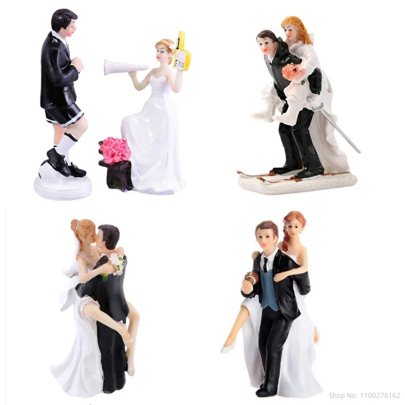Cake Tools Cake Toppers Dolls Bride and Groom Figurines Funny Wedding Cake Toppers Stand Topper Decoration Supplies Marry Figurine 231130