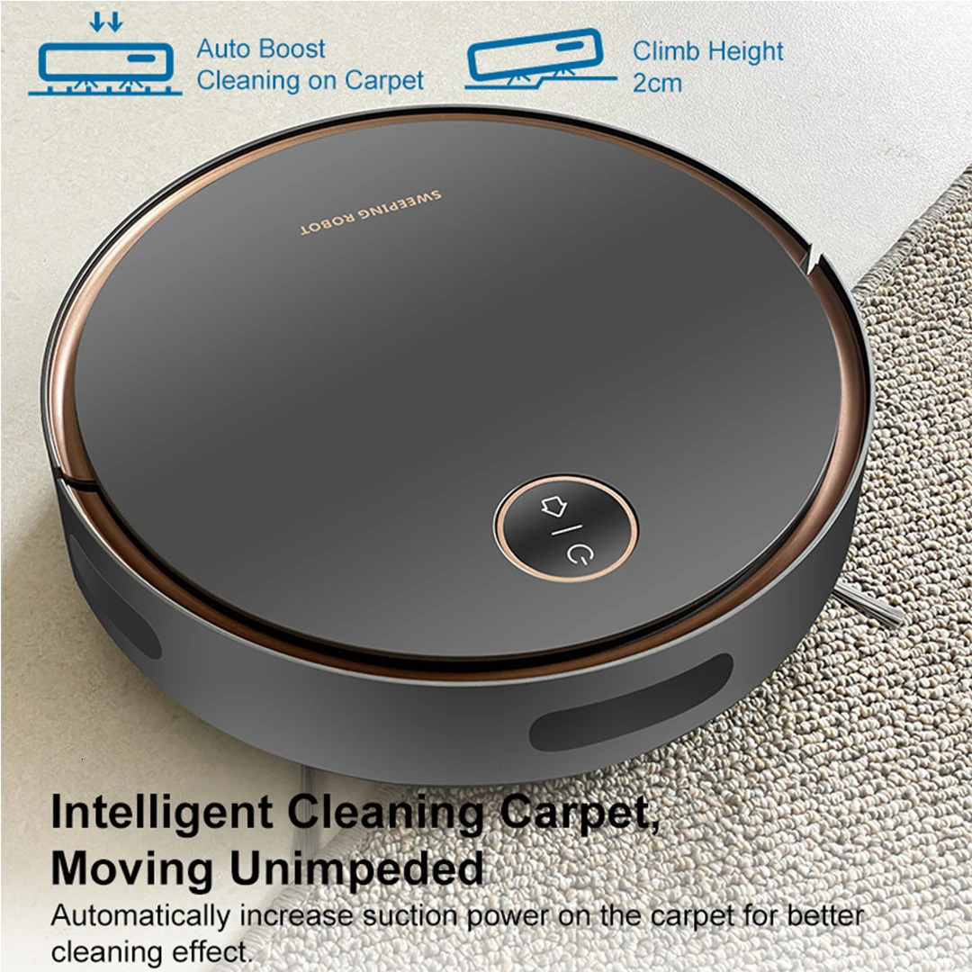 Robotic Vacuums TIZETH Intelligent Robot Vacuum Cleaner Automatic Wireless Sweeper Floor Cleaning Wet and Dry Dual Use 231130