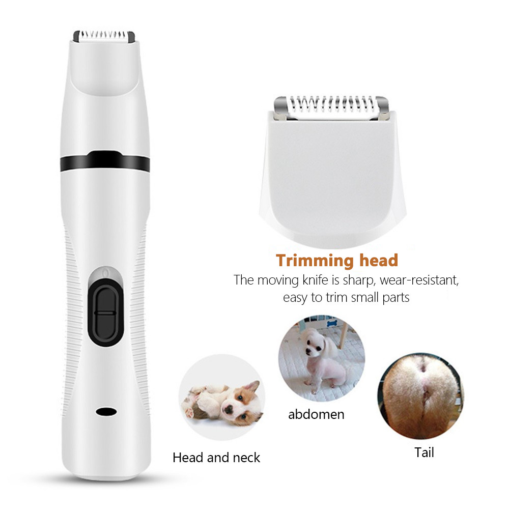 YUEXUAN Design Three-in-one Pet Nail Polisher, Electric Hair Clipper, Cat Household Electric Foot Hair Trimmer, Dog Hair Clipper Kit Pet Grooming Tabl