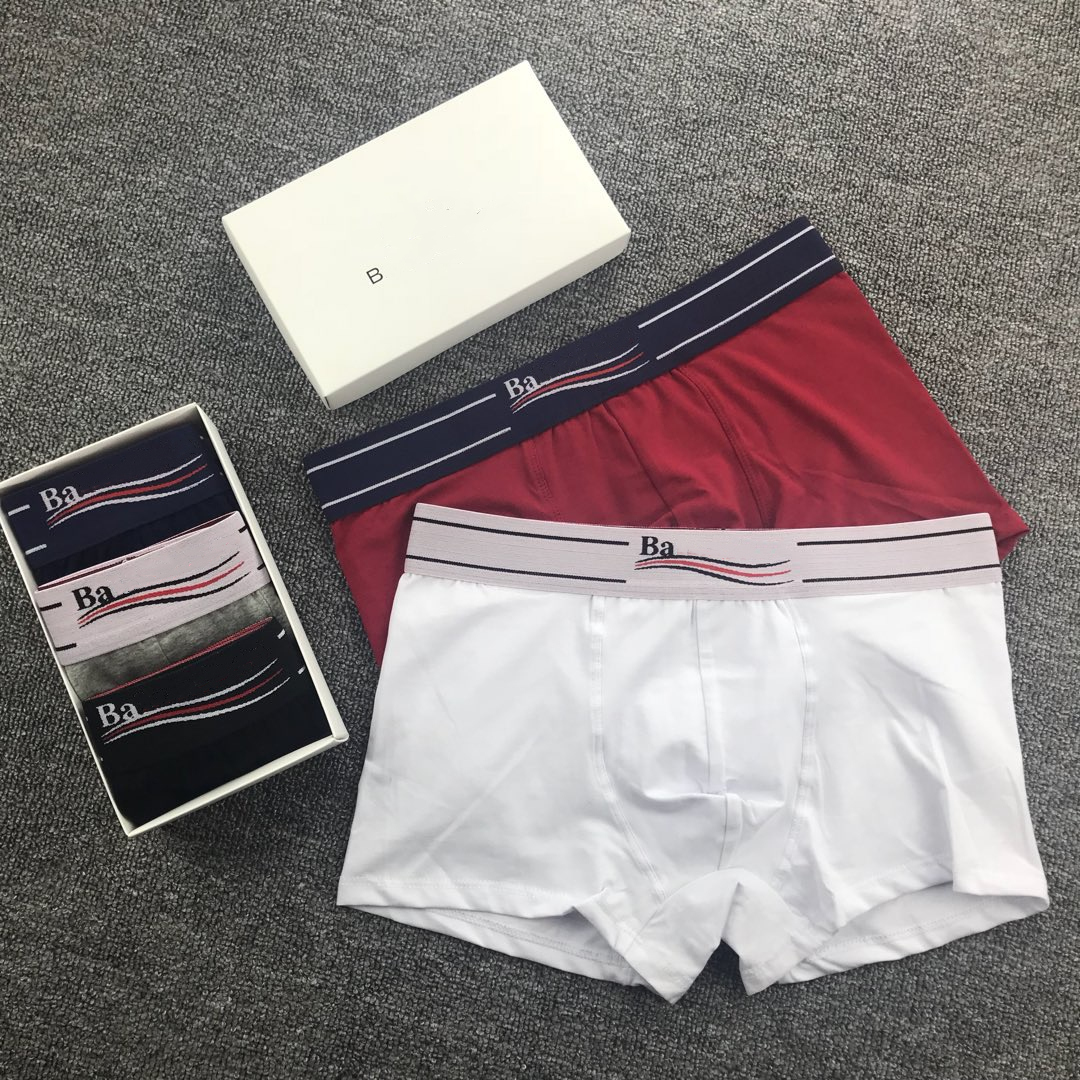Men Boxers Underpants Cotton Underpant luxury Classic Rainbow Underwears Comfortable Breathable High quality with box