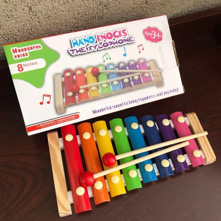 Wooden Hand Knocking Piano Toy Children Musical Instruments Kid Baby Xylophone Developmental Wooden Toys Kids Gifts Learning Education Party Favor