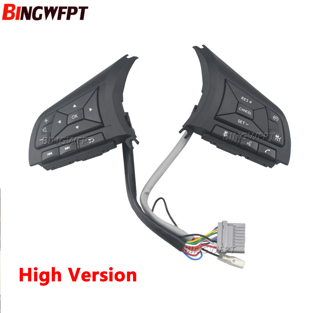 With Red Backlight Car Styling Cruise Control Steering Wheel Switch Button For Nissan Note Epower 2018 2019 2020 Np300 2017