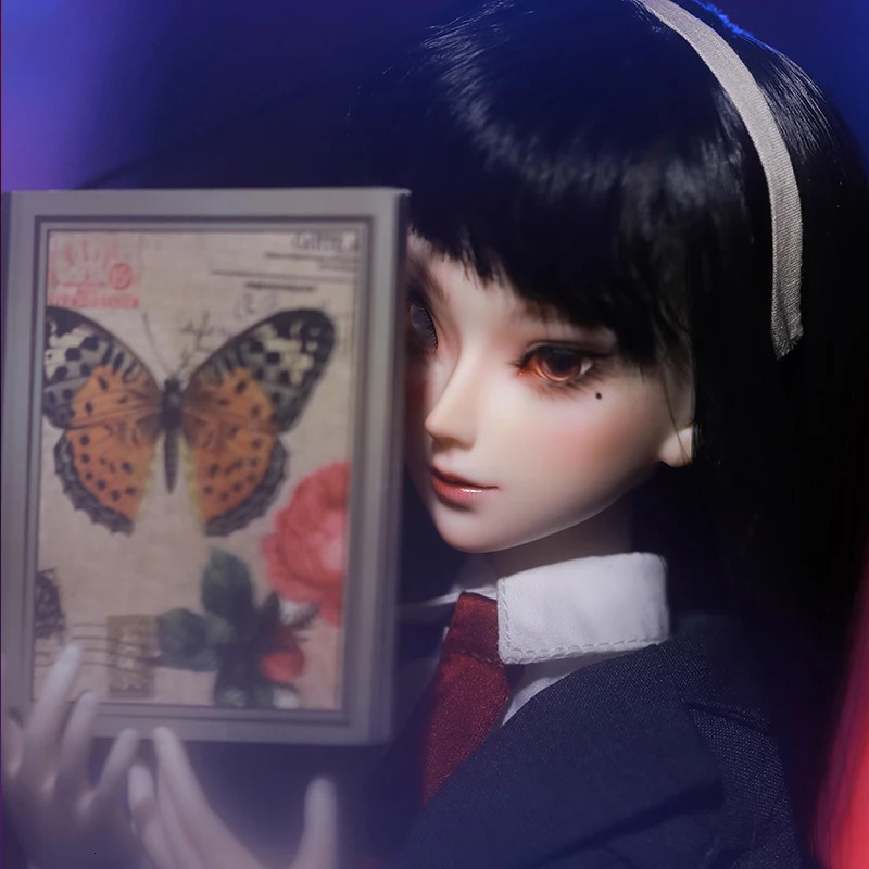Dolls BJD Doll Two Face 14 Mio Full Set Double Emotion Conjoined Horror Anime Professional Makeup ShugaFairy Minifee Human Ghost 231130