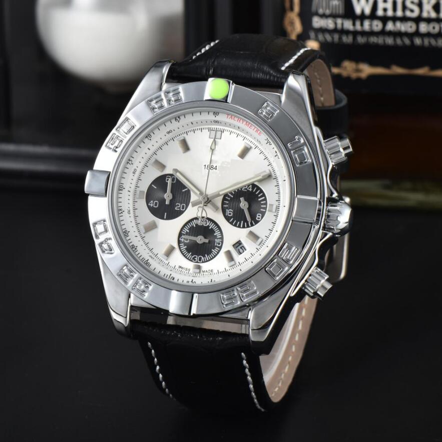 Mens Quartz 1884 watch Luxury Waterproof Wristwatch Men's Timing Multi-functional Non-embroidered Steel Band Wristwatch Band Calendar Quartz Watch Atmosphere