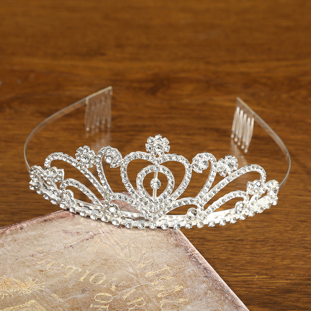 Wholesale Beautiful Rhinestone Headpieces Crystal Hot Hair Comb for Women or Girls Wedding Party Gift Silver Decorative Head Tiara Pin Accessories