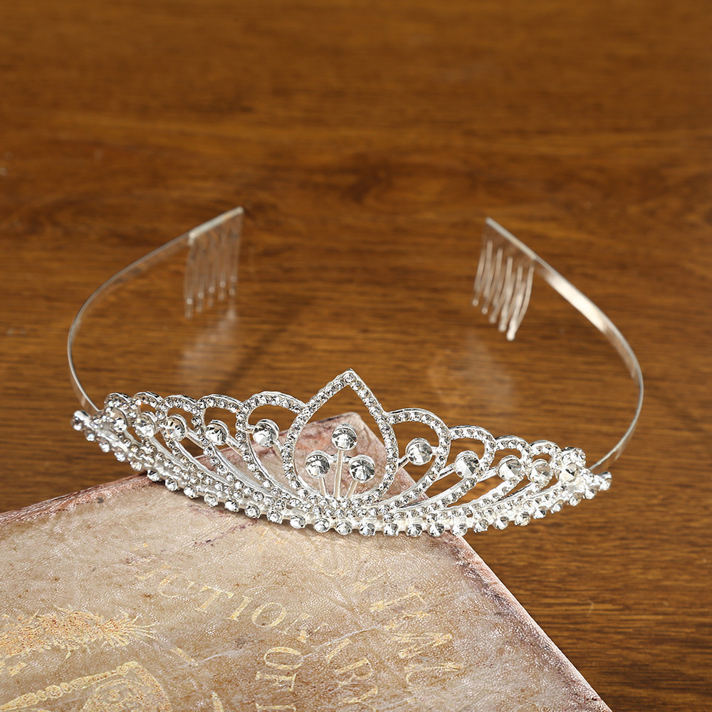 Wholesale Beautiful Rhinestone Headpieces Crystal Hot Hair Comb for Women or Girls Wedding Party Gift Silver Decorative Head Tiara Pin Accessories