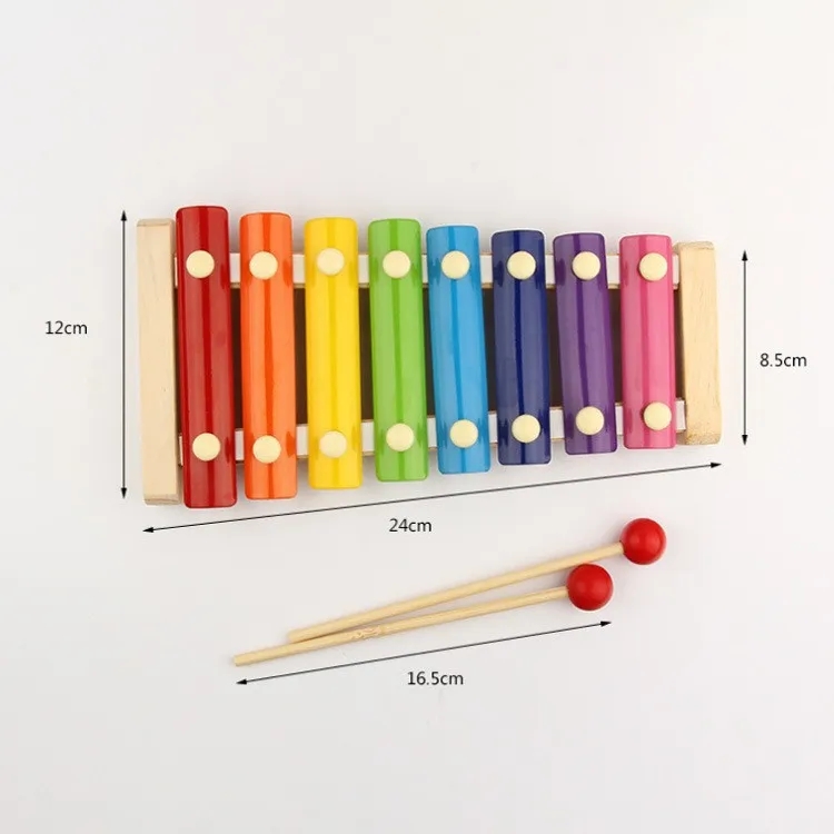 Wooden Hand Knocking Piano Toy Children Musical Instruments Kid Baby Xylophone Developmental Wooden Toys Kids Gifts Learning Education Party Favor