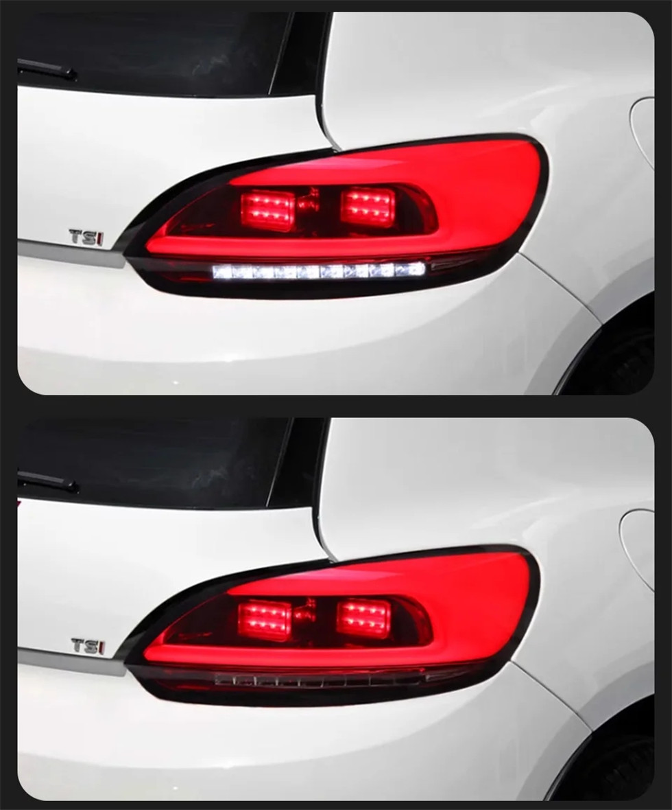 Auto Taillight For Scirocco Taillights Assembly 2009-20 15 LED Lights Rear Turn Signal Brake Lights Car Accessories