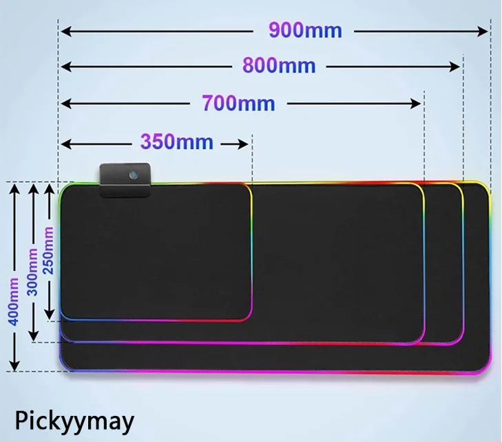 Mouse Pads Wrist Rests RGB Anime Pad Moon Landscape Table Mat 900x400 Desk Mats LED Lighting Laptop Kawaii Mousepad XXL Aesthetic Rug Backlight 231130