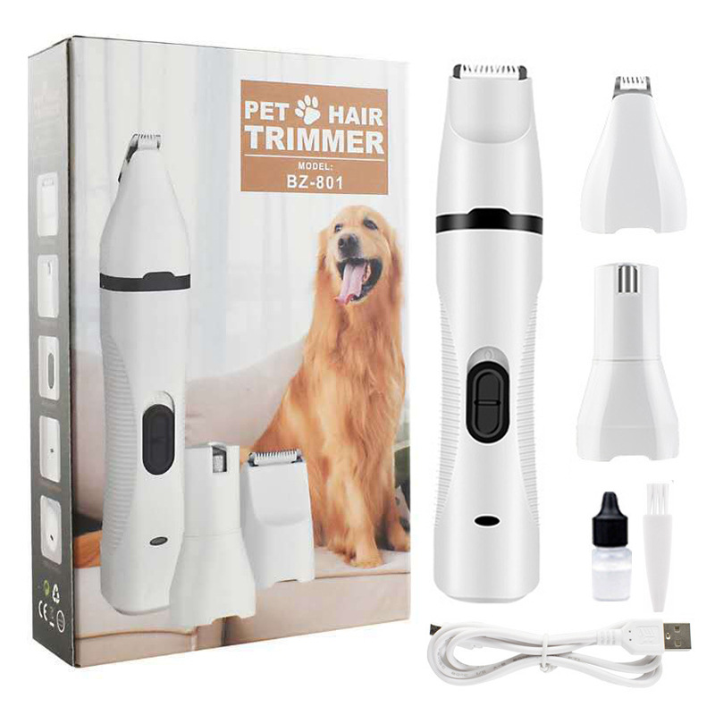 YUEXUAN Design Three-in-one Pet Nail Polisher, Electric Hair Clipper, Cat Household Electric Foot Hair Trimmer, Dog Hair Clipper Kit Pet Grooming Tabl