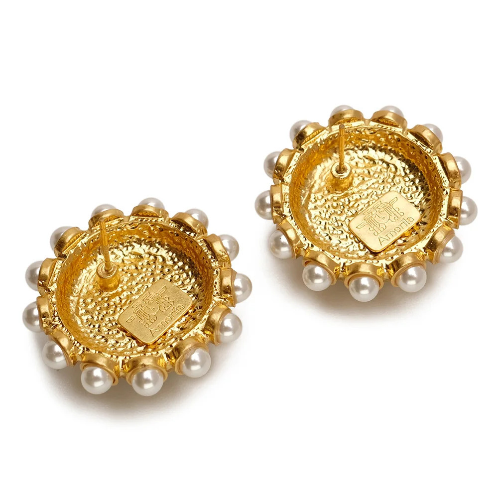 Charm French Women Vintage Green Glass Elegant Medieval Court Style Earrings 231130