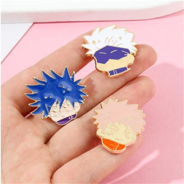 Personality Punk Style Character Avatar Metal Enamel Brooch Cartoon Cute Boy Anime Peripheral Badge Pin Jewelry Accessories Gift GC2486