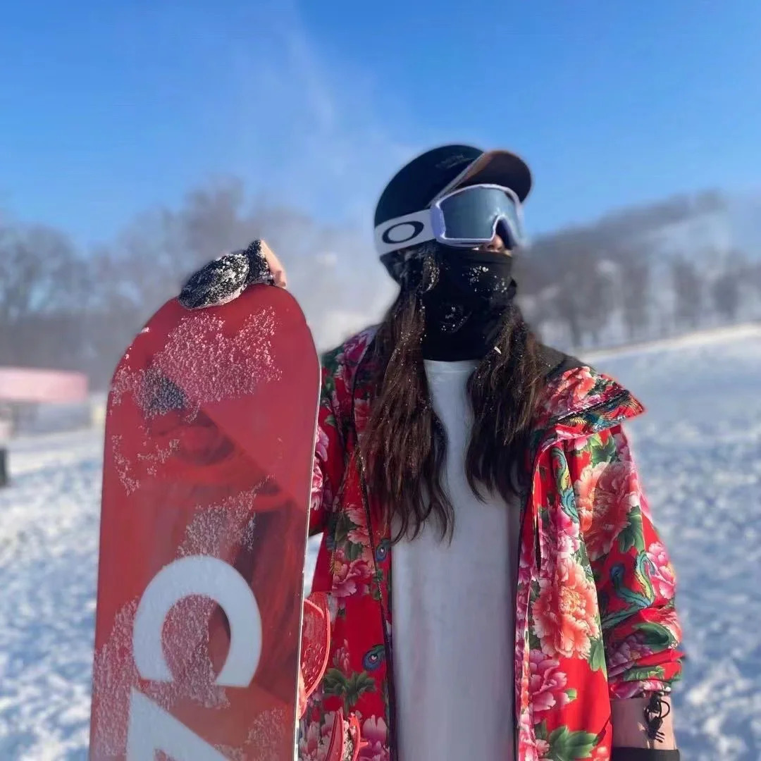 Skiing BIB Pants Latest Big Flower Ski Suit Womens Single Board Double Windproof Waterproof and Warm Professional Set for 231202