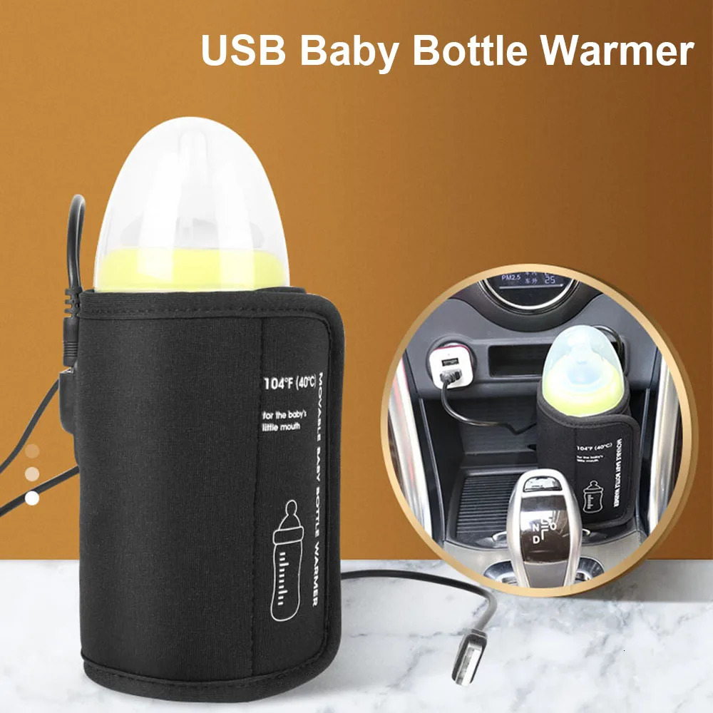 Bottle Warmers Sterilizers# Portable USB Bottle Warmer Travel Milk Heat Keeper Car Baby Bottle Warmer Bottle Heating Bag for Breastmilk and Formula 23