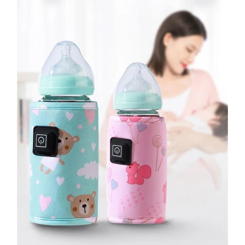 Bottle Warmers Sterilizers# Portable USB Baby Bottle Warmer Travel Milk Warmer Infant Feeding Bottle Heated Cover Insulation Thermostat Heater Drop 23