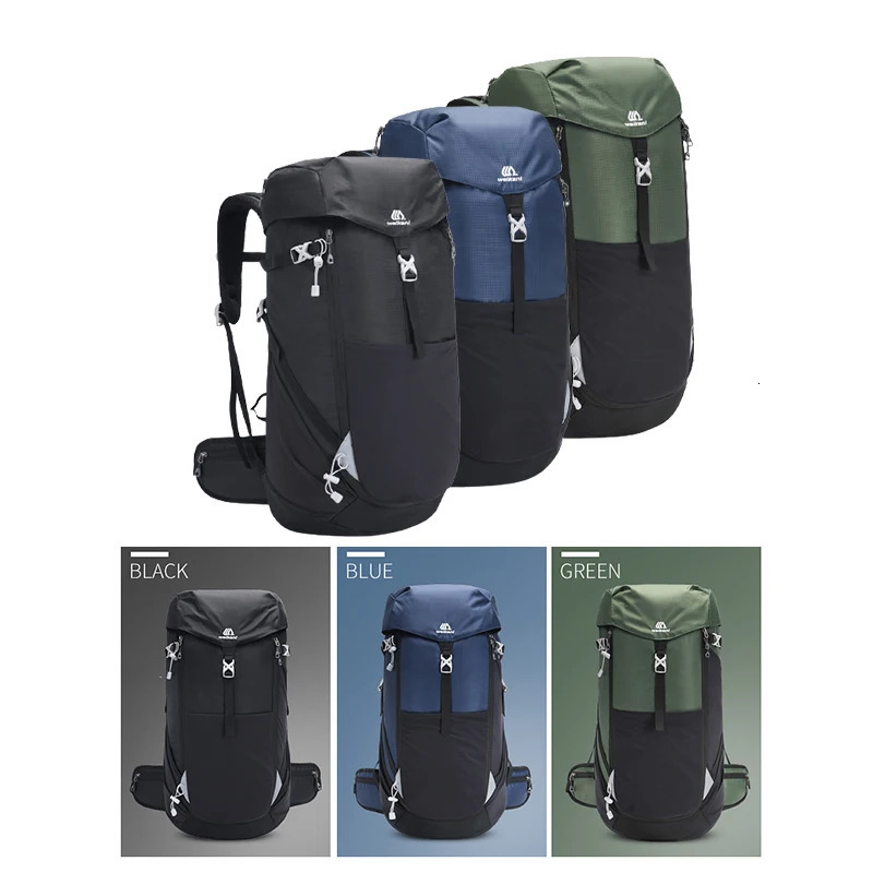 Outdoor Bags Hiking Bag Soft Back 40L Nylon Waterproof Camping Sports Travel Backpack Unisex Mountaineering 231202