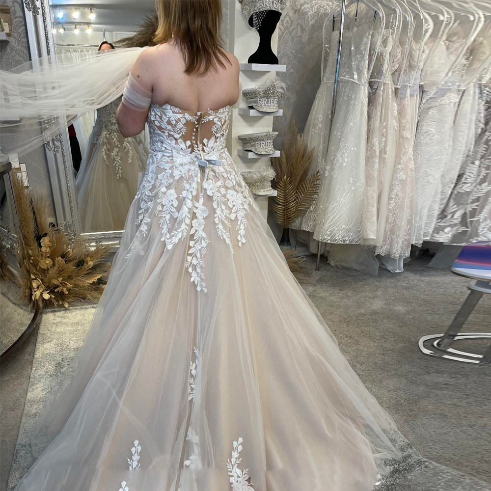 Vintage Wedding Dresses 2024 Off the Shoulder A Line Bridal Dress for Women Lace Appliques Plus Size Vestidos De Mariee