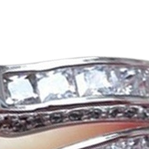 Luxury Size 5678910 Jewelry 10kt white gold filled Topaz Princess cut simulated Diamond Wedding Ring set gift with