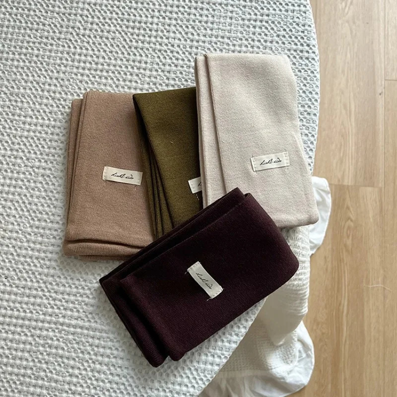 Scarves Wraps HoneyCherry Baby Retro Autumn and Winter Warm Knitted Scarf Children's Fashion Plaid Knitted Scarf Baby Scarf 231202