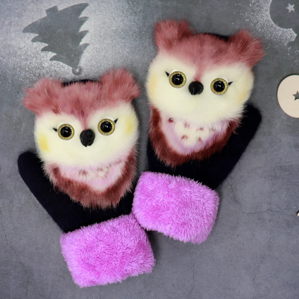 Children's Mittens Animal Cat Dog Panda Husky Unicorn Fox Kid Winter Warm Long Cute Girl Princess Mittens Fingers Soft Gloves 10T Women 231202