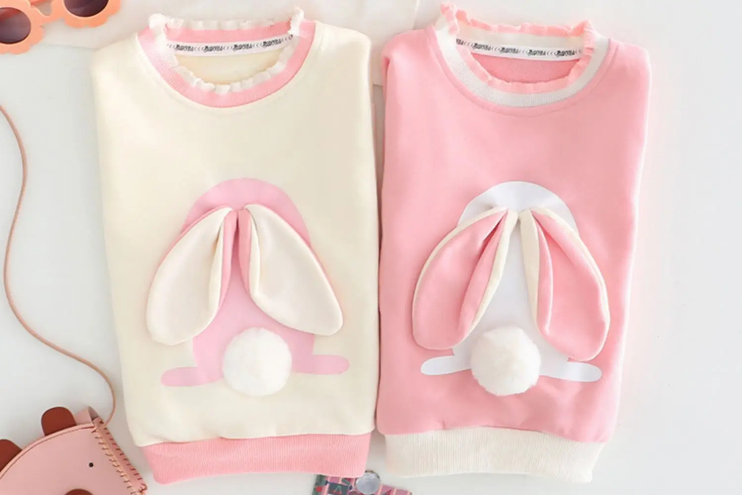 Clothing Sets Toddler Baby Girl Fall Winter Clothes Cartoon Rabbit Long Sleeve Sweatshirt Pullover Tops Leggings Pants Outfit Set 2pcs 231201