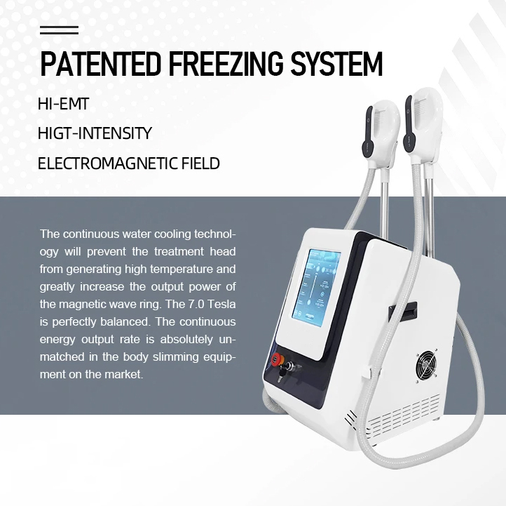 Remarkable Electromagnetic Muscle Training Fat Loss Machine H-EMT Body Shaping Belly Thinning Portable EMS Apparatus with 2 Hadnles